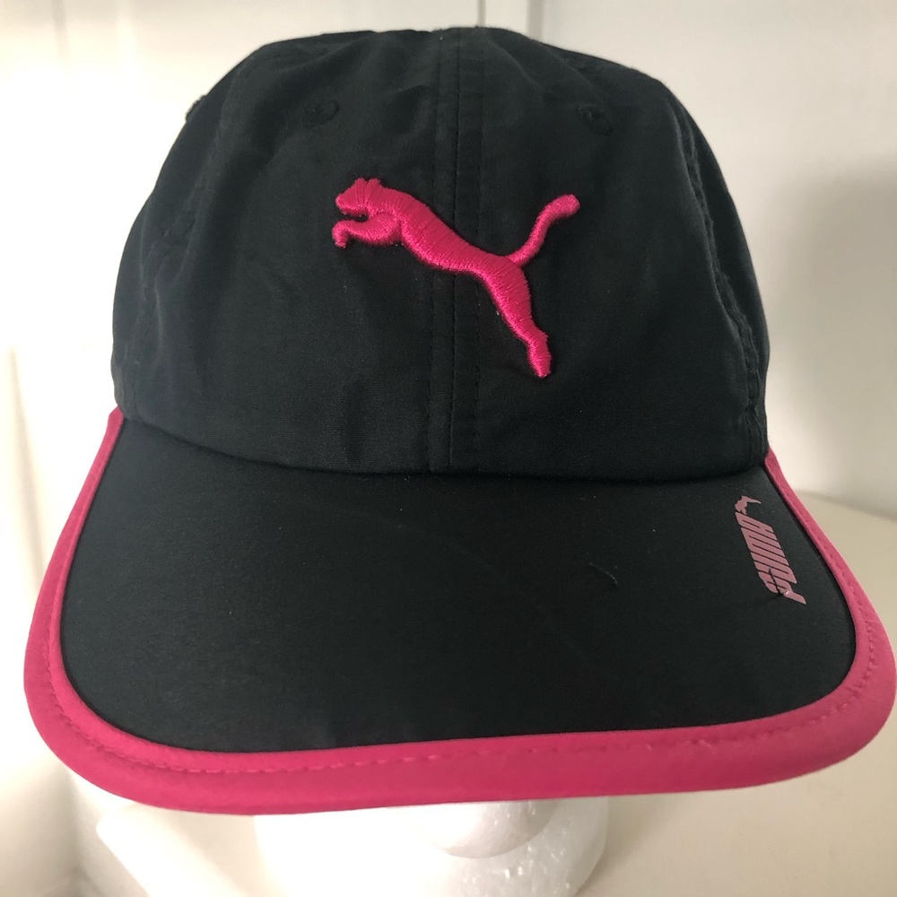 Puma Black and Pink Nylon Hat